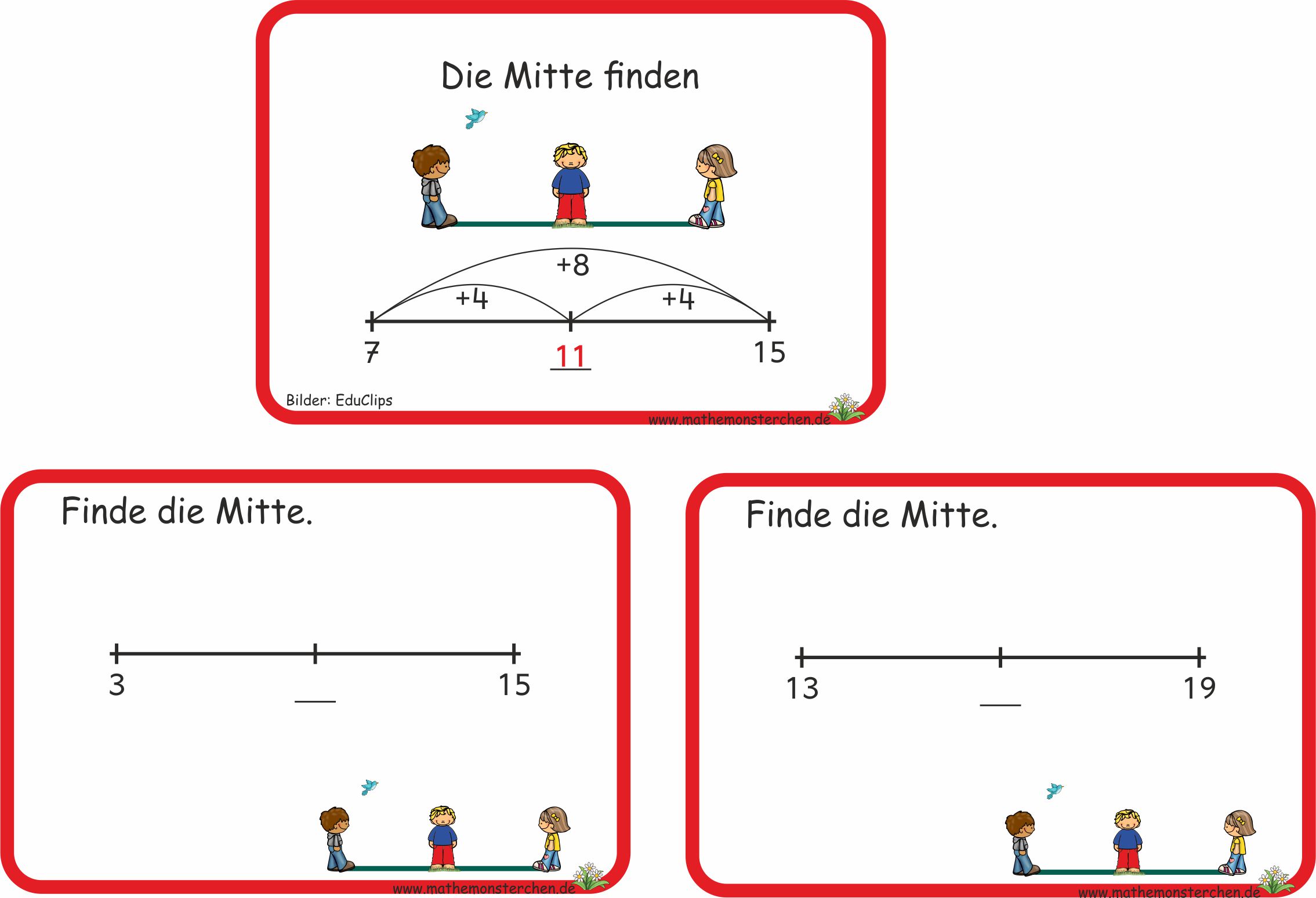 Mathemonsterchen - Wendekarten